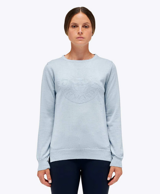 Cavalleria Toscana Merinos Jacquard Boat Neck Orbit Sweater - MAD122