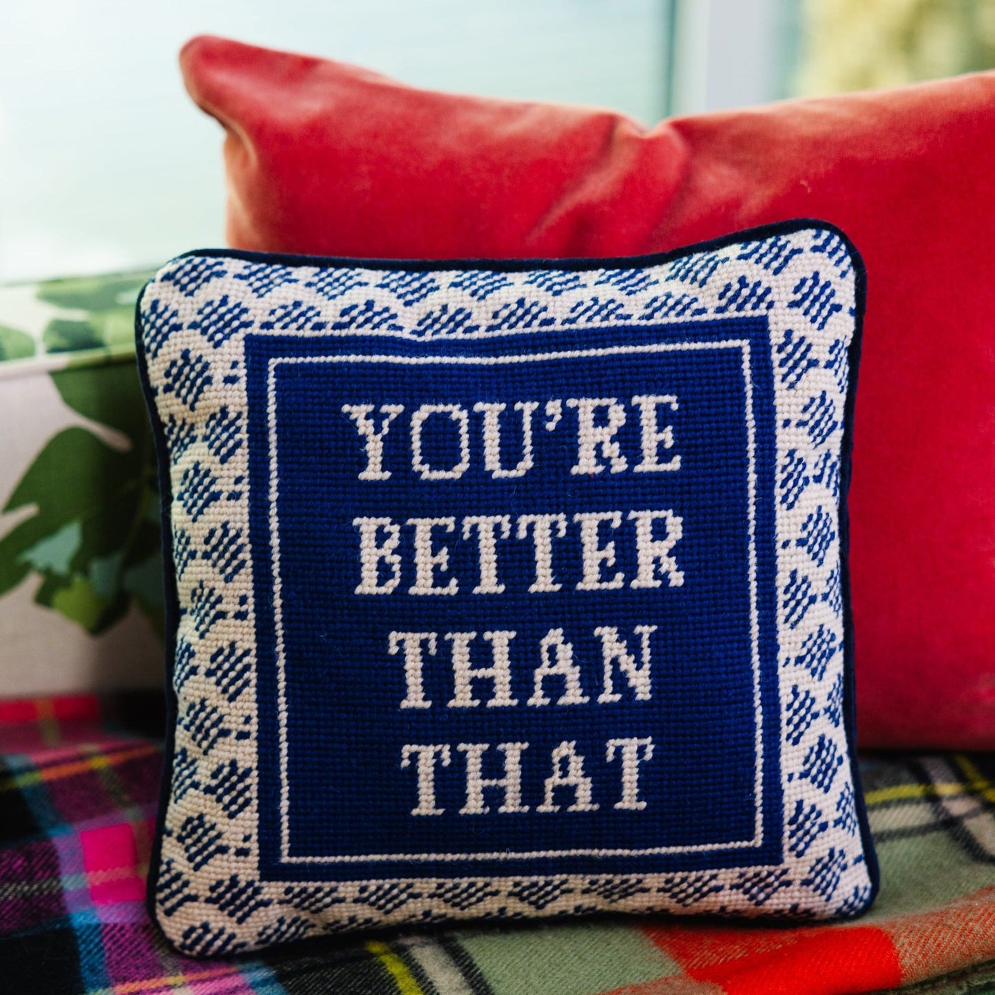 Better Than That Needlepoint Pillow