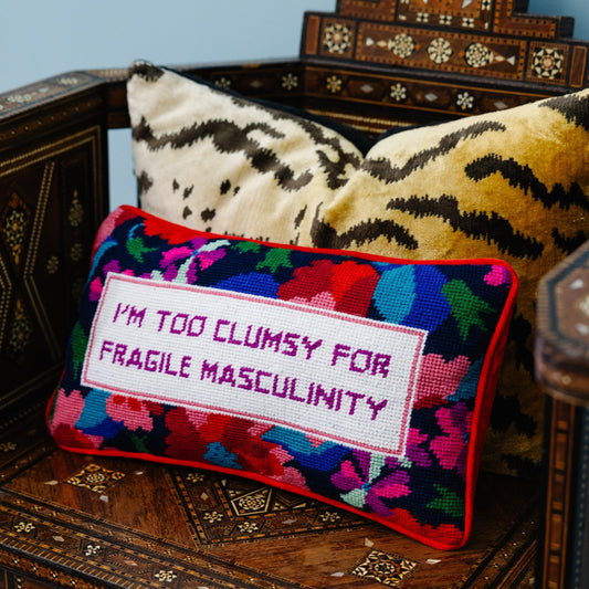 Clumsy Needlepoint Pillow