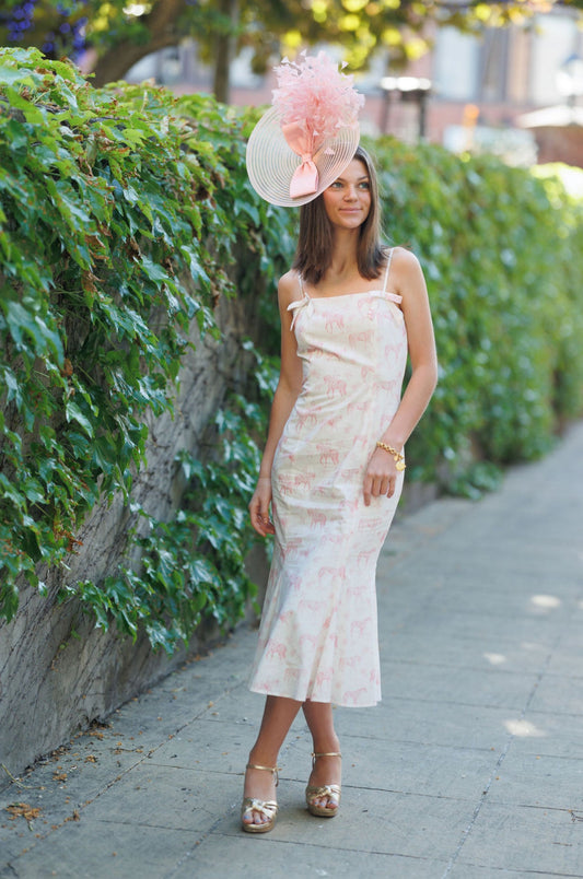 Toile Racing Bow Dress