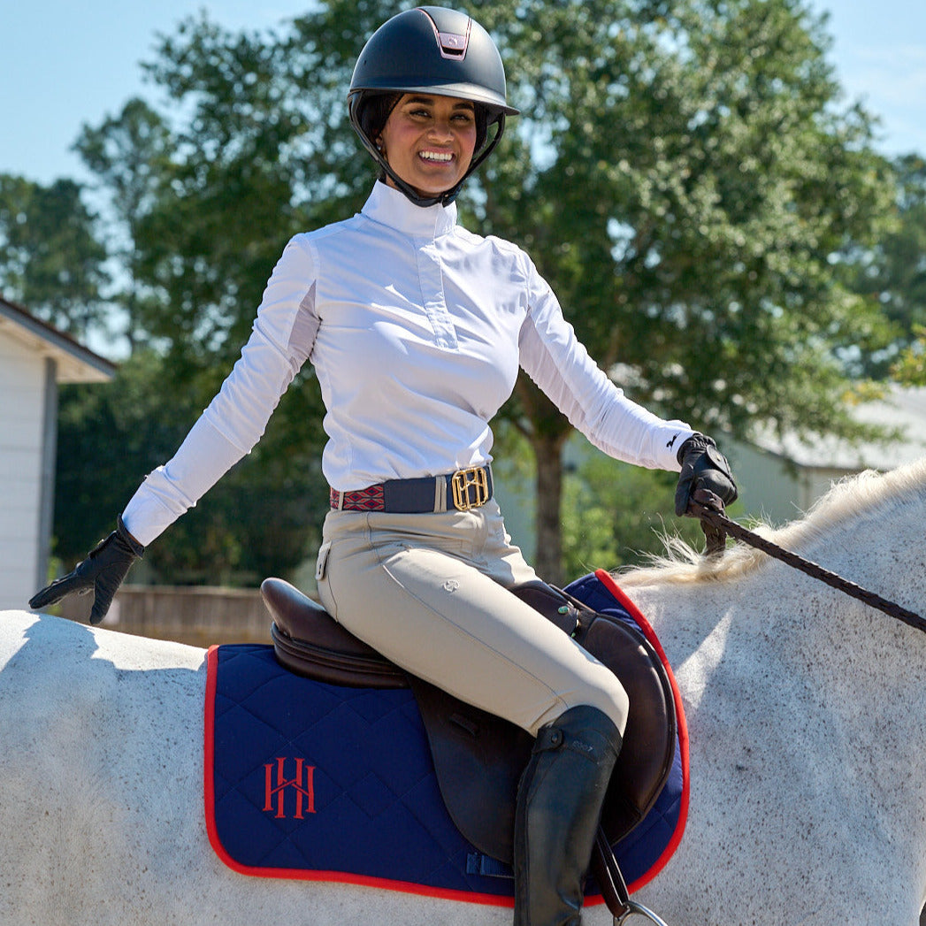 Halter Ego Megan Knee Patch Breeches - Beige