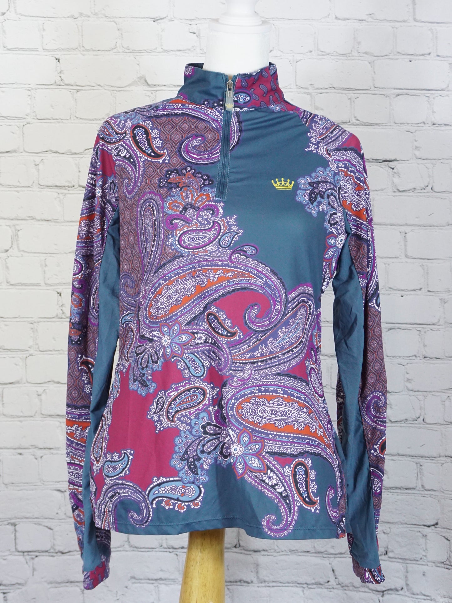 Kastel Denmark Quarter Zip Paisley Long Sleeve