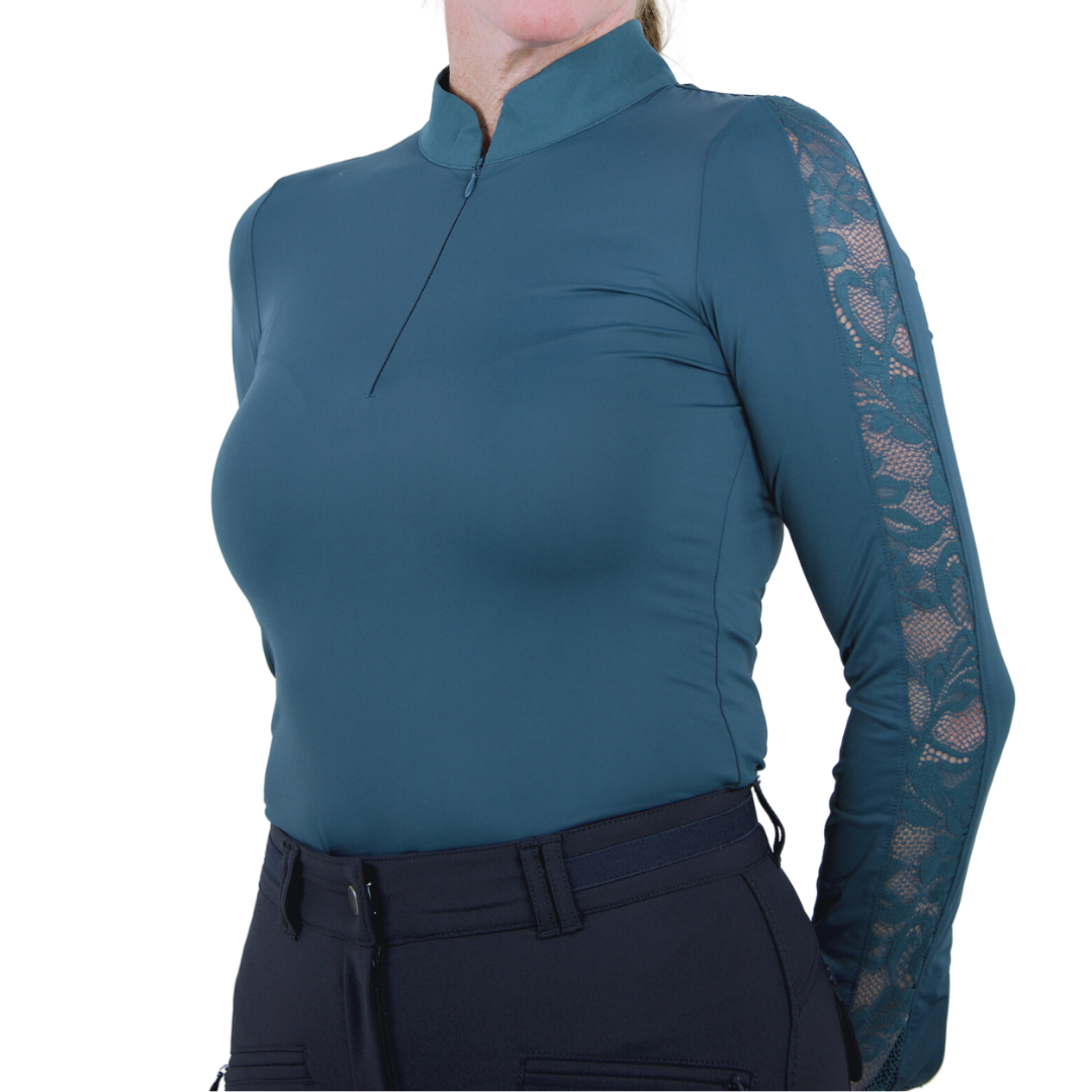 Halter Ego Maia - Long Sleeve Lace Competition Shirt