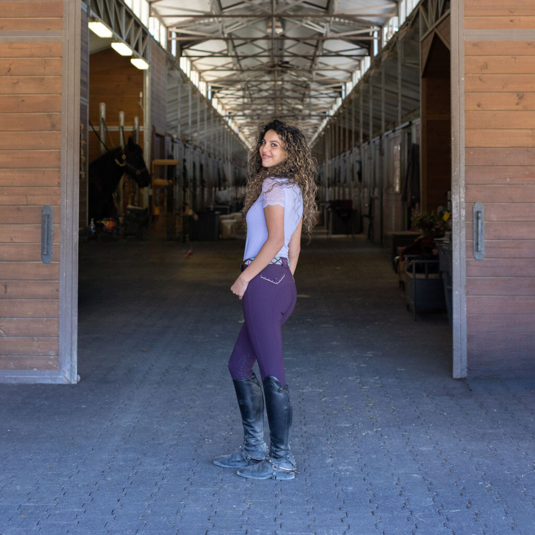 Evolution Knee Patch Breeches - Dark Plum