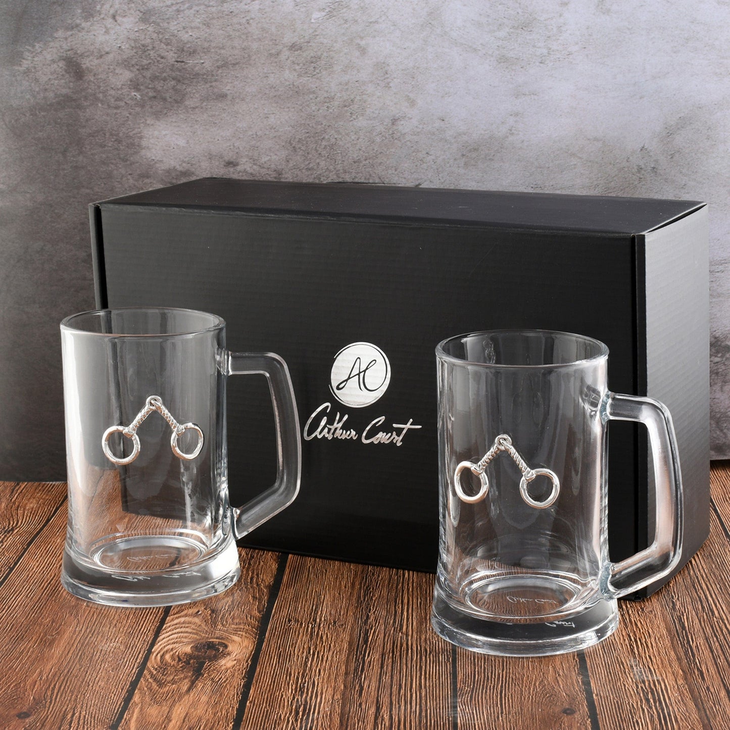 Equestrian Bit Beer Mugs - Set of 2