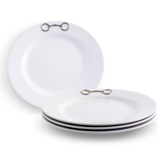 Equestrian Bit Melamine Lunch Plates - Set of 4