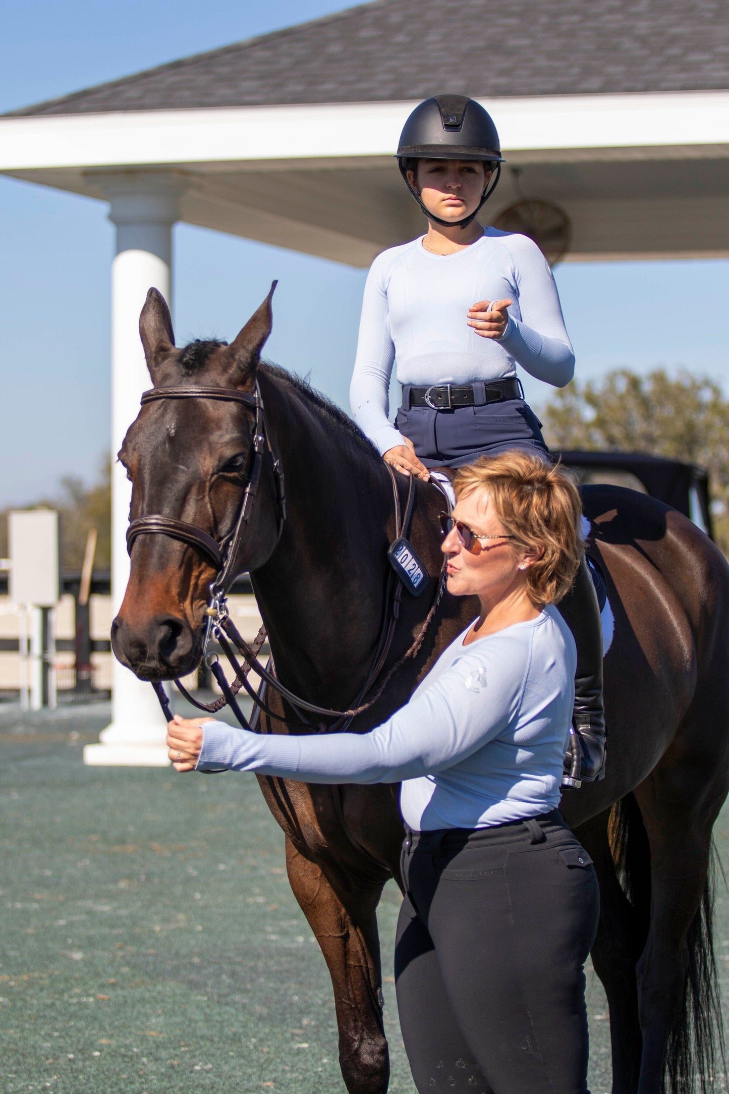 Criniere Brianne Riding Breeches in Steel Blue