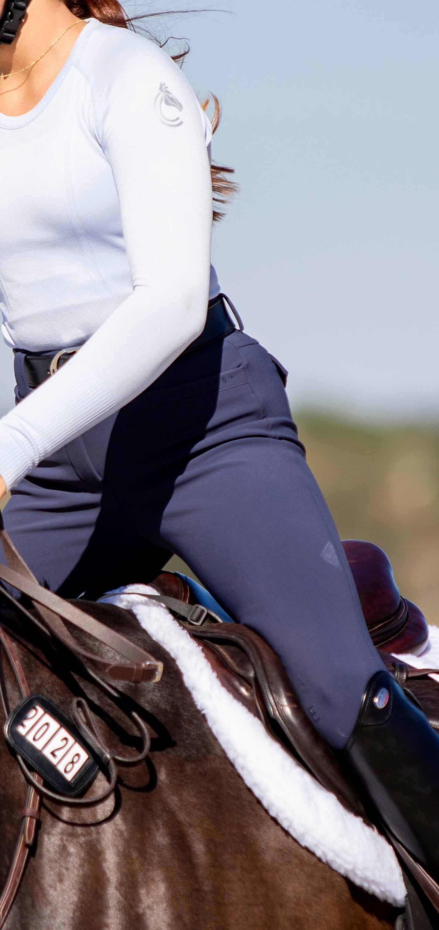 Criniere Brianne Riding Breeches in Steel Blue