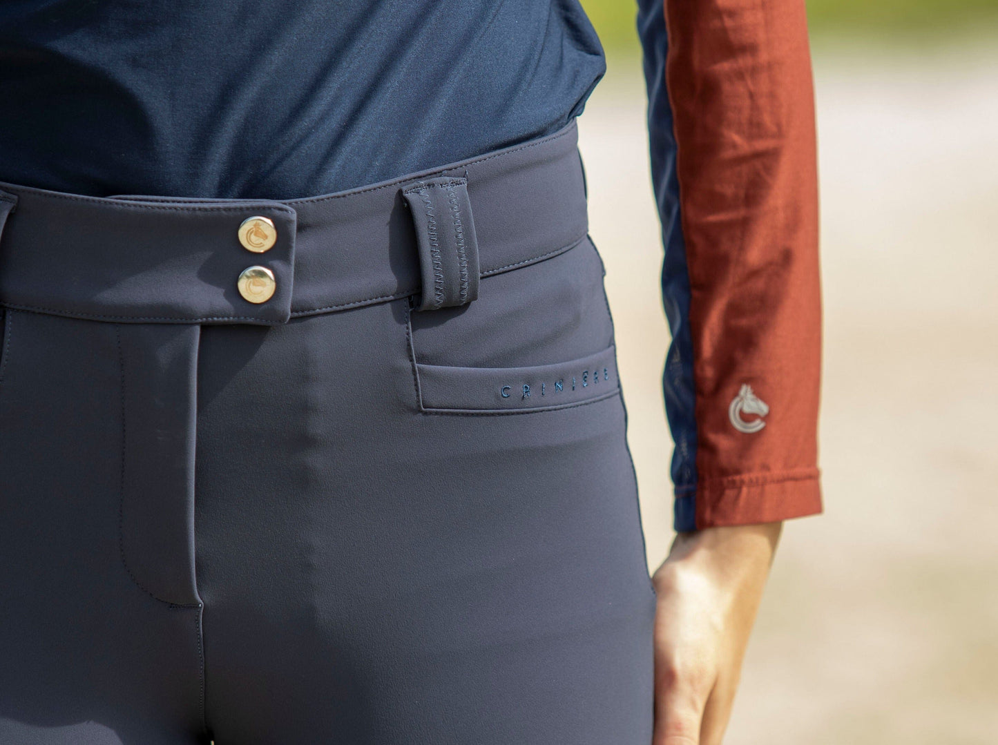 Criniere Brianne Riding Breeches in Steel Blue