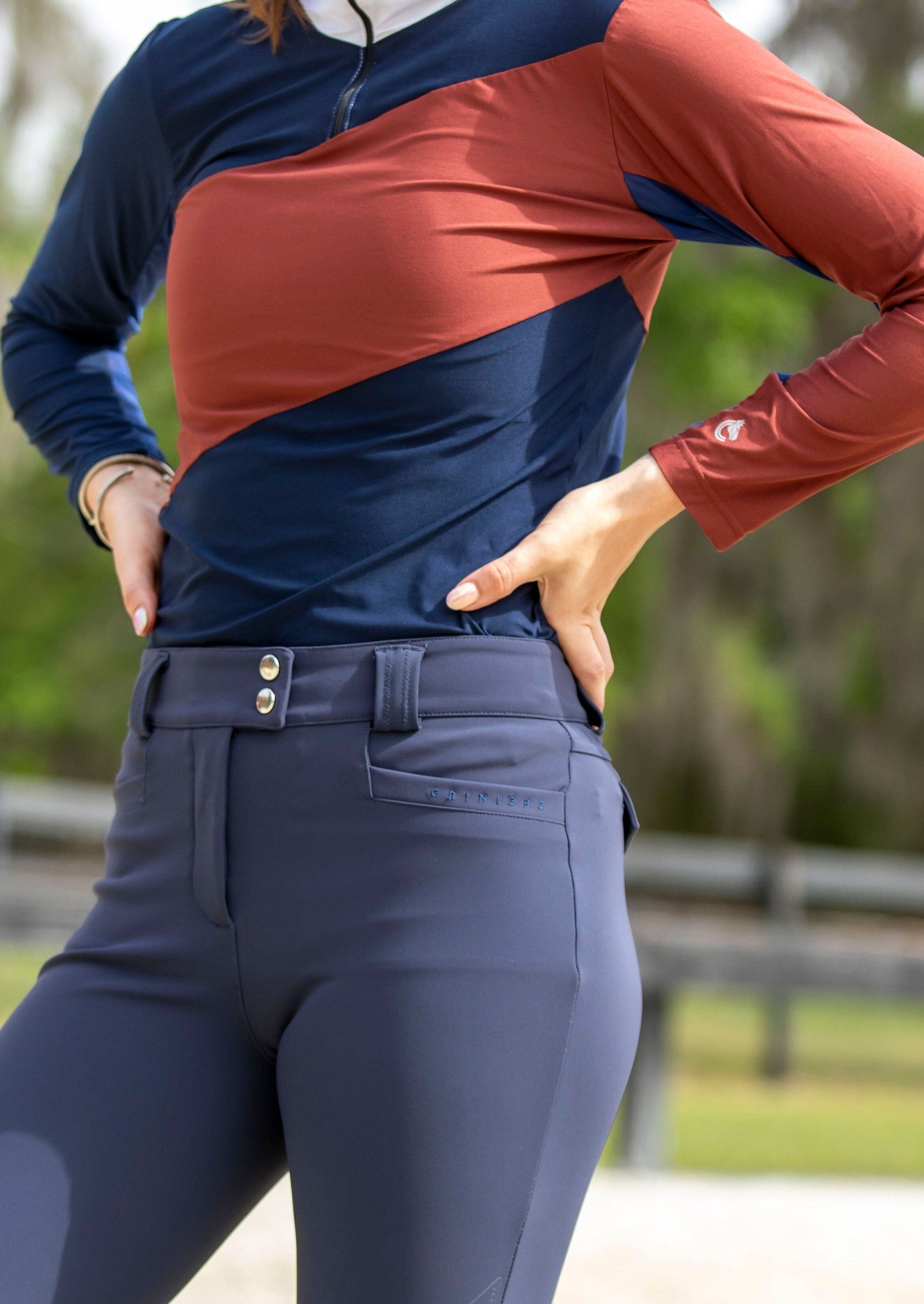 Criniere Brianne Riding Breeches in Steel Blue