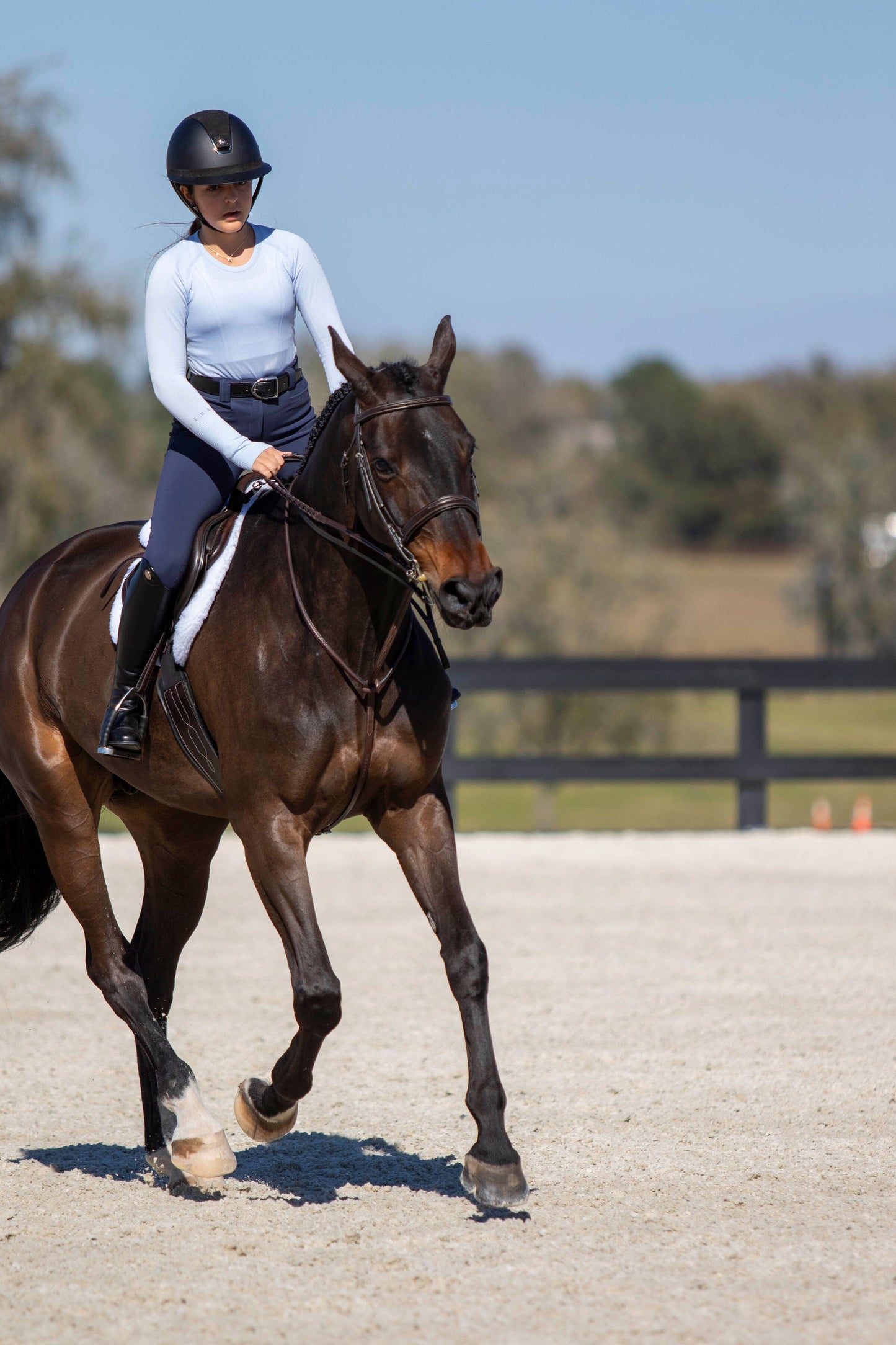 Criniere Brianne Riding Breeches in Steel Blue