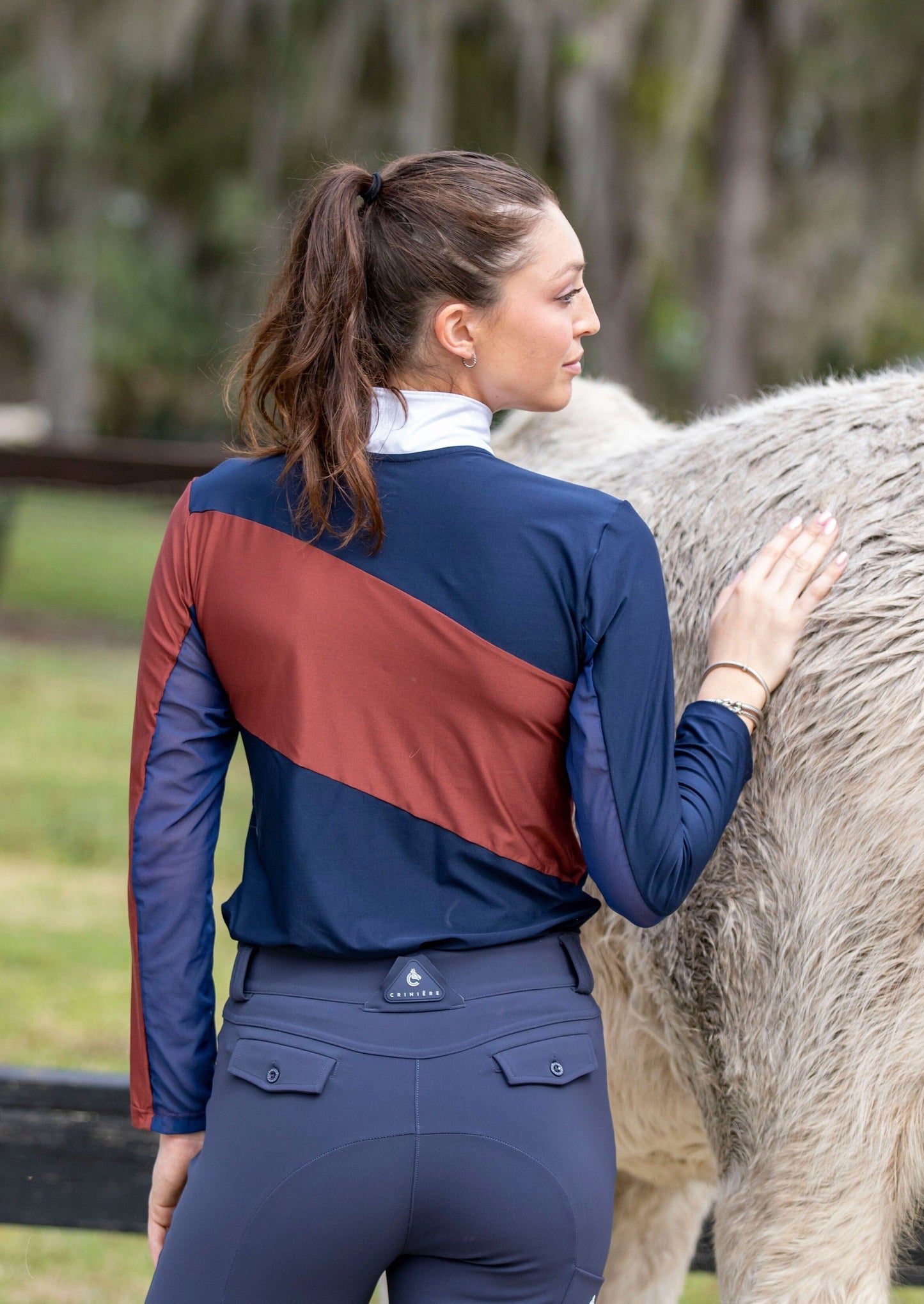 Criniere Brianne Riding Breeches in Steel Blue