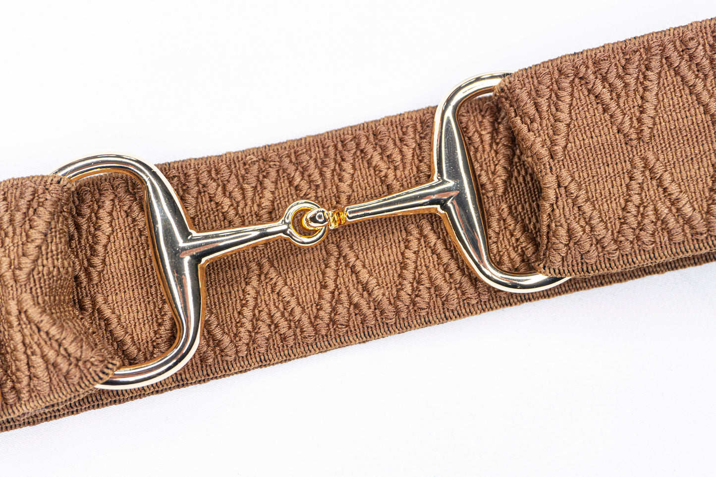 Ellany Caramel Dante - 1.5" Gold Snaffle Elastic Belt