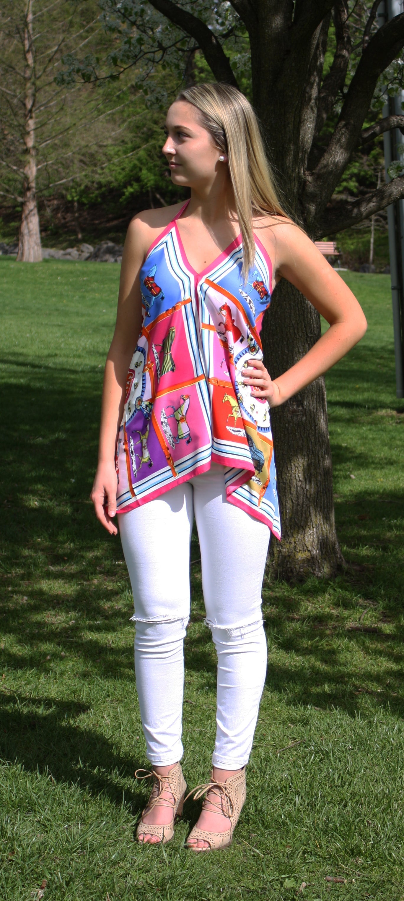 Equestrian Silk Top