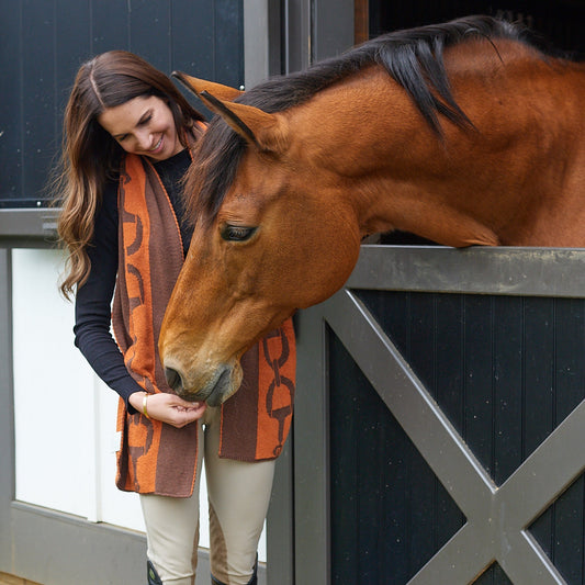 Snaffle Bit Striped Scarf