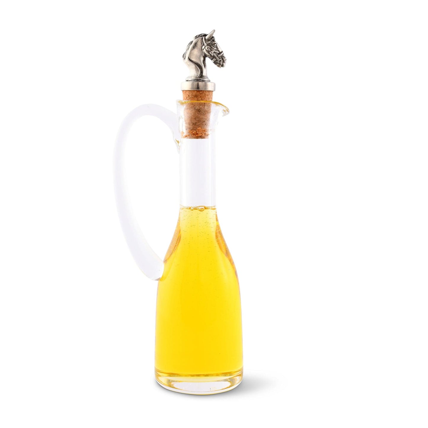 Cruet Bottle with Horse Head Cork Stopper