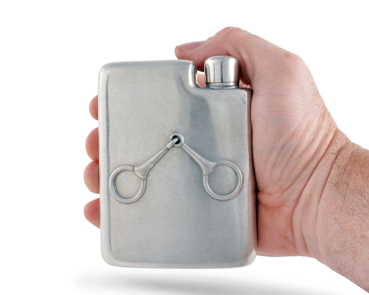 Equestrian Pewter Flask