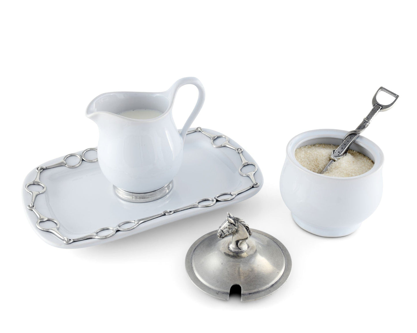 Equestrian Sugar and Creamer Set