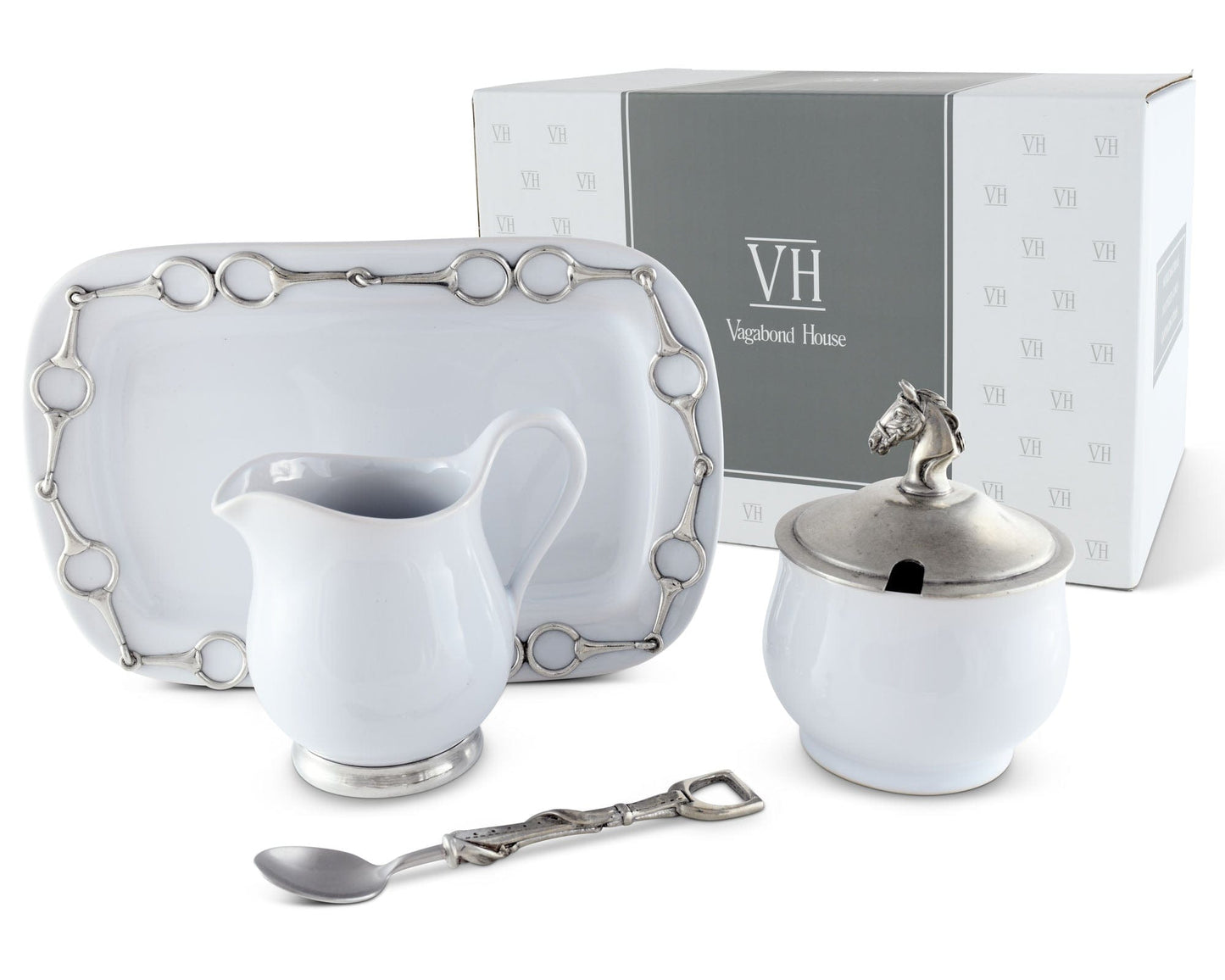 Equestrian Sugar and Creamer Set