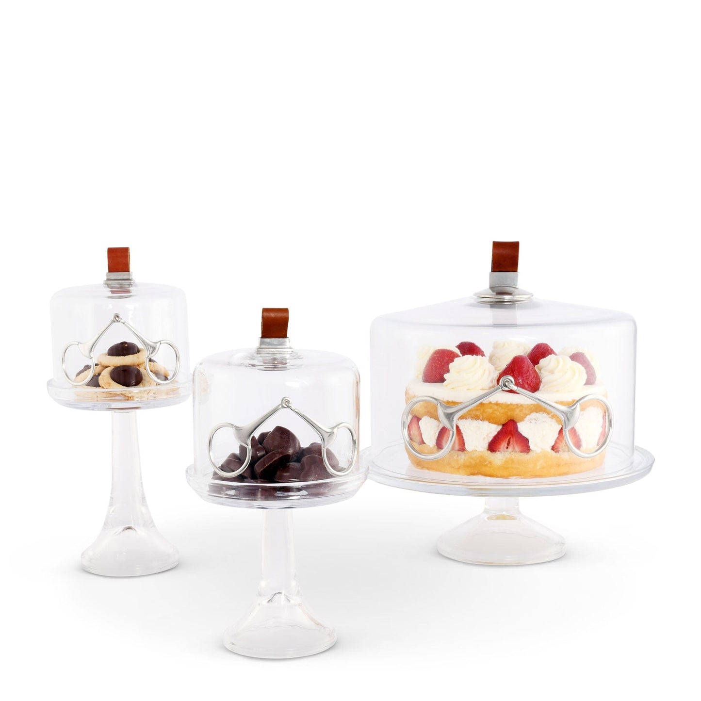 Horse Bit Glass Covered Cake / Dessert Stand