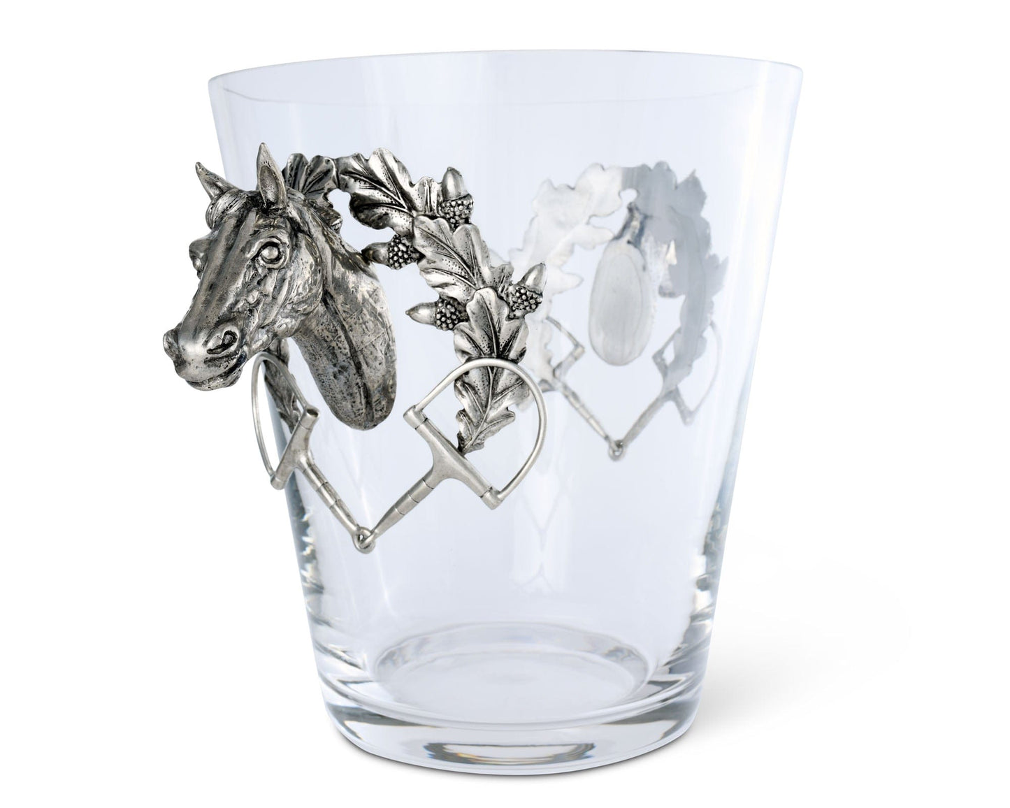 Horse Head Glass Ice Bucket