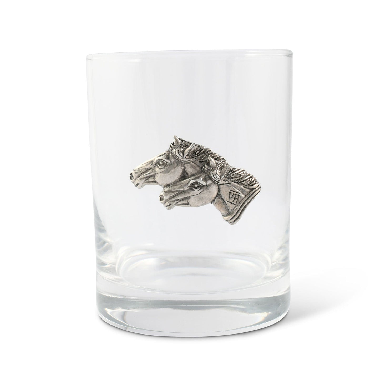 Running Horse Double Old Fashion Bar Glass