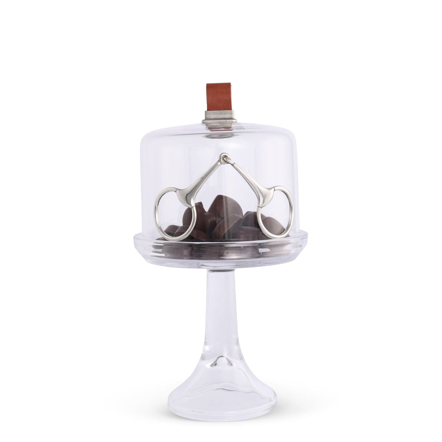 Horse Bit Glass Covered Cake / Dessert Stand