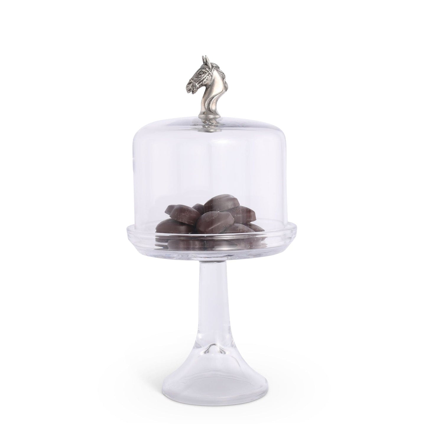 Horse Glass Covered Cake / Dessert Stand