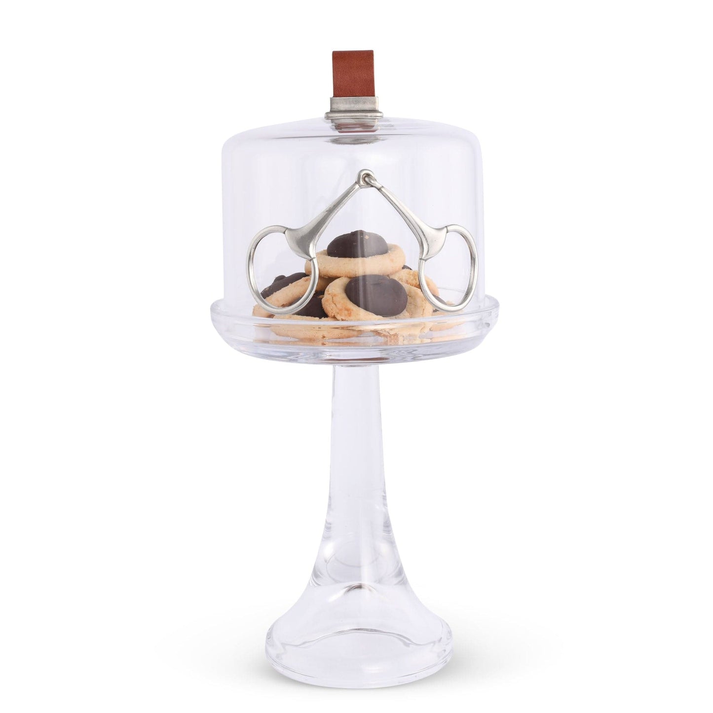 Horse Bit Glass Covered Cake / Dessert Stand