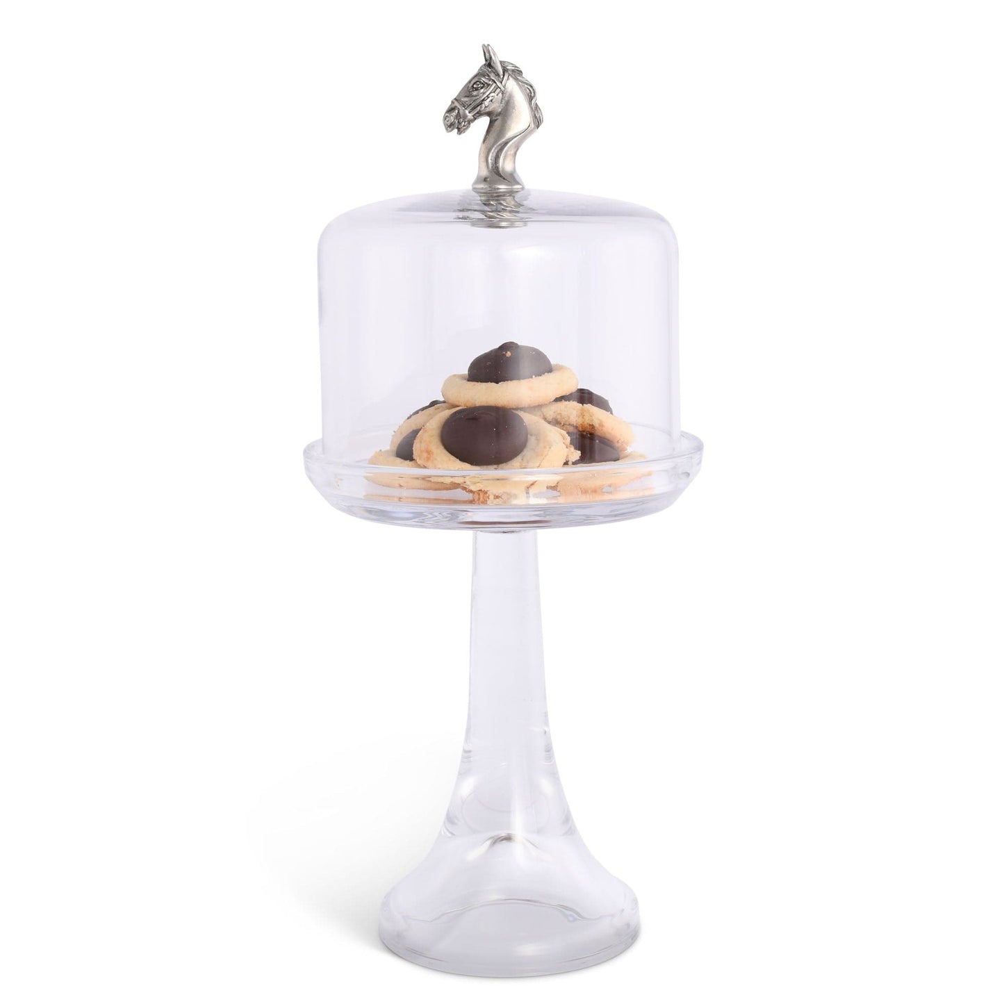 Horse Glass Covered Cake / Dessert Stand