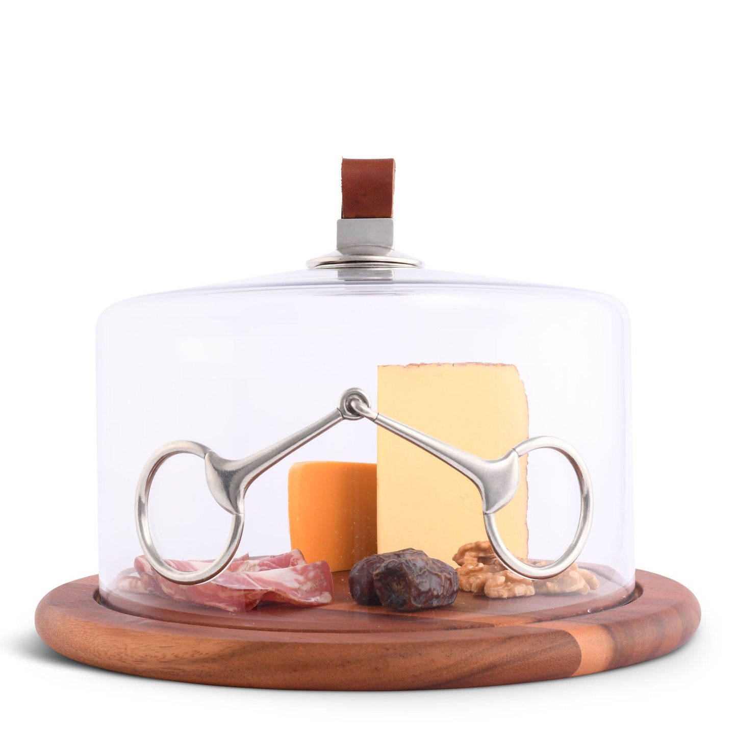 Horse Bit Glass Covered Cheese Wood Board